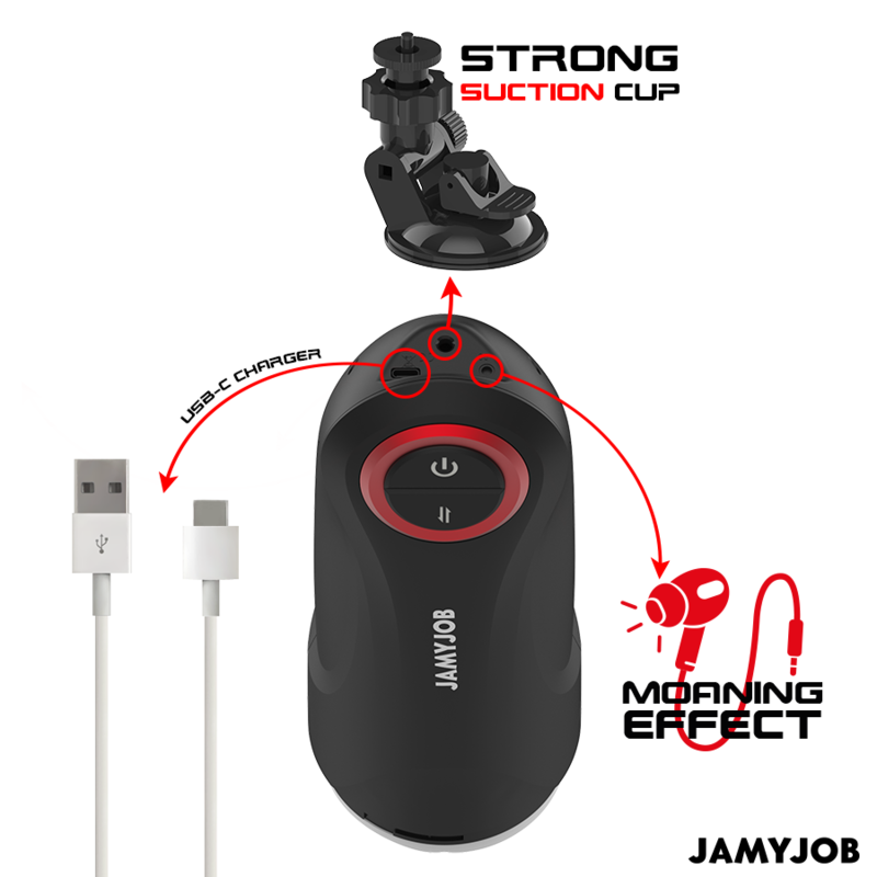 JAMYJOB – GRAVITY AUTOMATIC VAGINA MASTURBATOR 5 THRUSTING MODES AND SOUND EFFECT