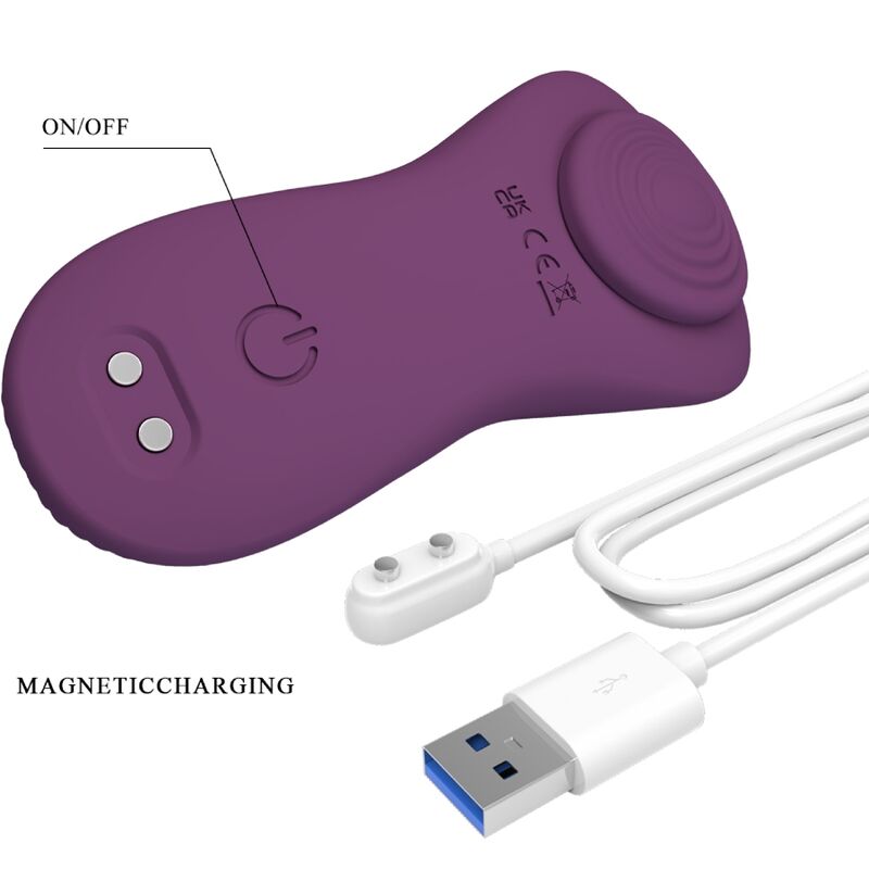PRETTY LOVE – MANE LAY ON CLITORIDE MASSAGGIATORE 10 VIBRAZIONI TELECOMANDO VIOLA