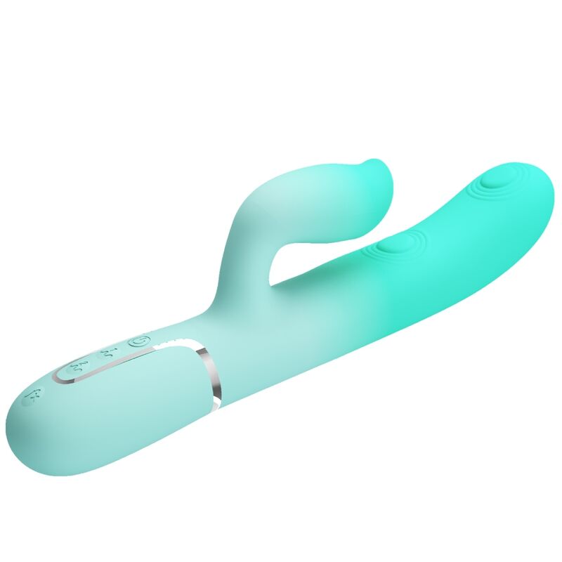 PRETTY LOVE – GIGI MULTIFUNCTION RABBIT VIBRATOR AQUA GREEN