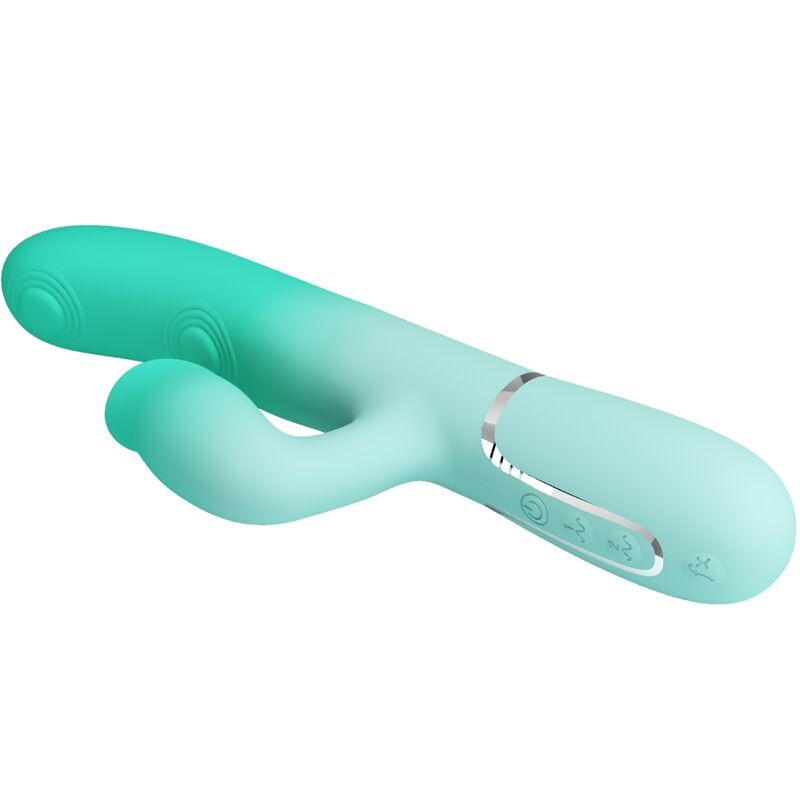 PRETTY LOVE – GIGI MULTIFUNCTION RABBIT VIBRATOR AQUA GREEN