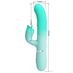 PRETTY LOVE – GIGI MULTIFUNCTION RABBIT VIBRATOR AQUA GREEN