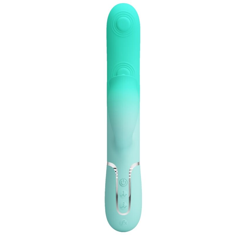 PRETTY LOVE – GIGI MULTIFUNCTION RABBIT VIBRATOR AQUA GREEN
