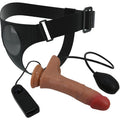 PRETTY LOVE – UNIVERSAL HARNESS BRIEFS WITH VIBRATING AND SQUIRTING DILDO 15.5 CM MULATO