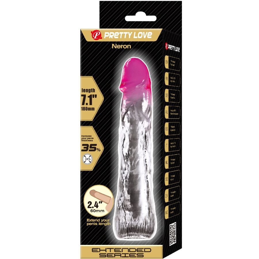 PRETTY LOVE – Neron Penisvergrösserungshülse, 6 cm, Rosa