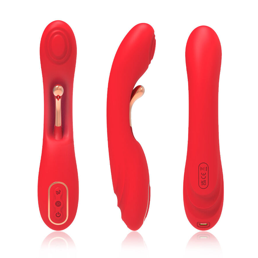 ARMONY – Vibrator mit oszillierender Zunge, Rot