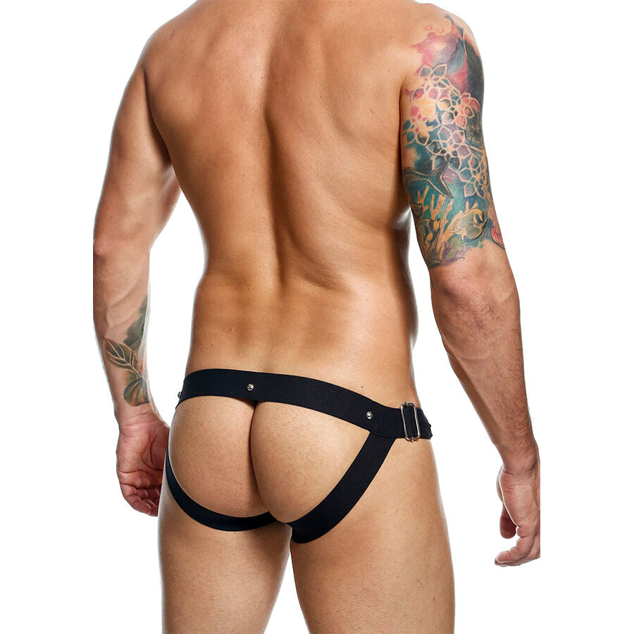 MOB Dungeon – Jockstrap mit schwarzem Druck, Einheitsgrösse