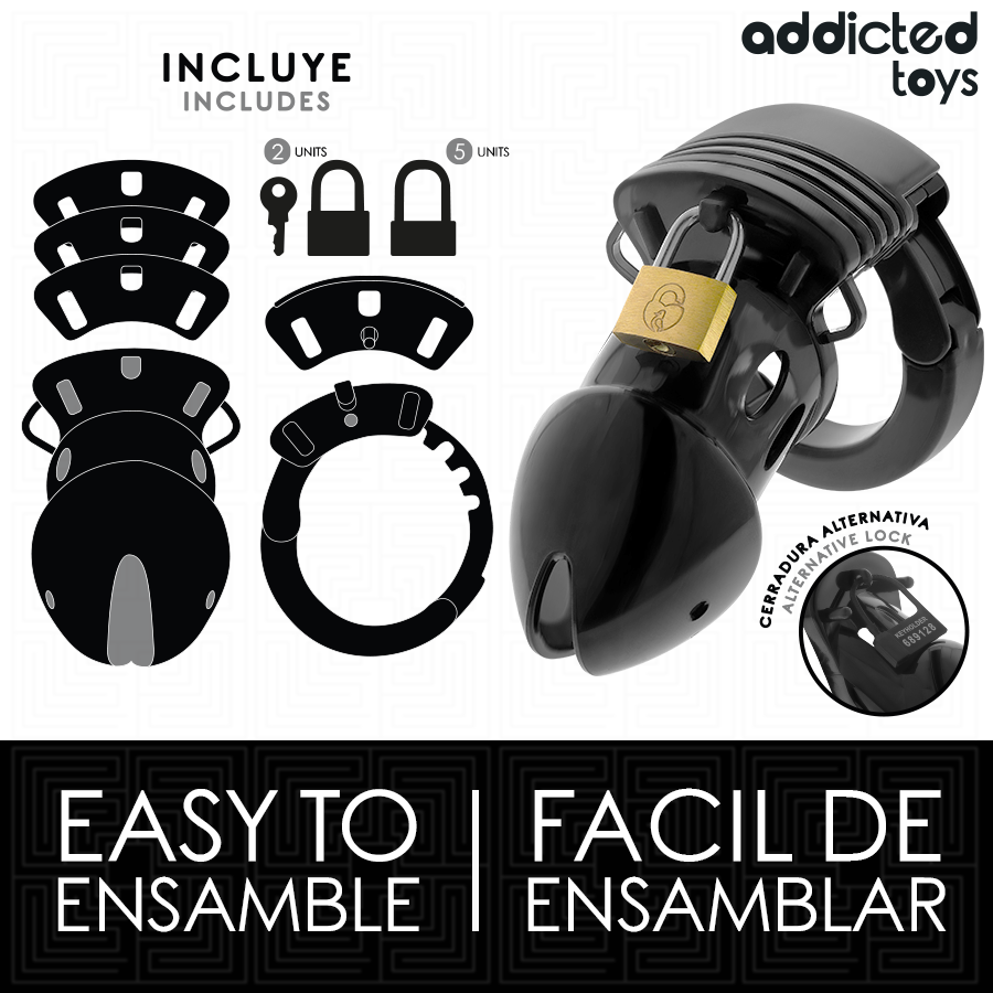ADDICTED TOYS LOCKED Chastity Depths – Peniskäfig, 7,5 cm