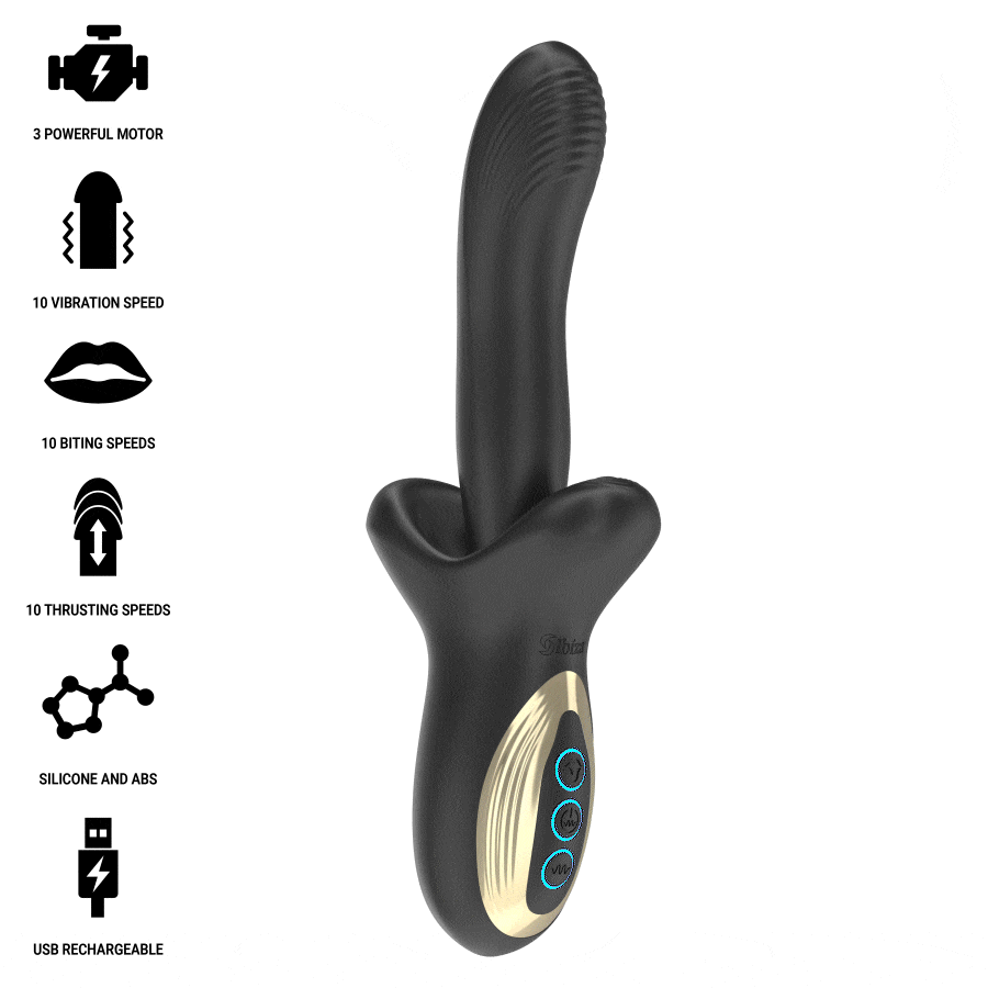 Ibiza – Vibrator mit Stoss- und Beisseffekt