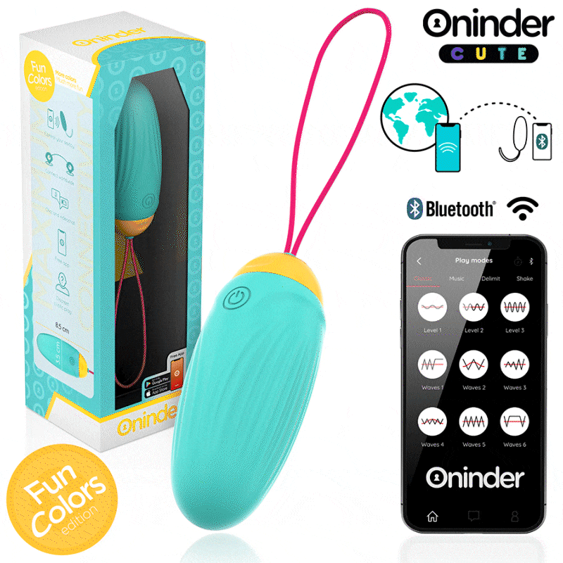ONINDER CUTE – UOVO VIBRANTE LOVE PLEASURE – GEMME ROTANTI IN SILICONE – APP GLOBALE GRATUITA