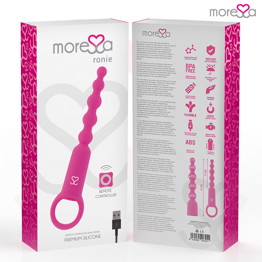 Moressa – Ronie Analperlen-Vibrator mit Fernbedienung, Rosa