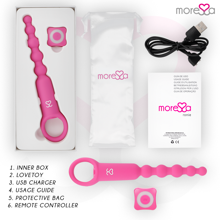 Moressa – Ronie Analperlen-Vibrator mit Fernbedienung, Rosa