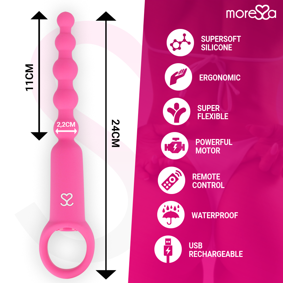 Moressa – Ronie Analperlen-Vibrator mit Fernbedienung, Rosa