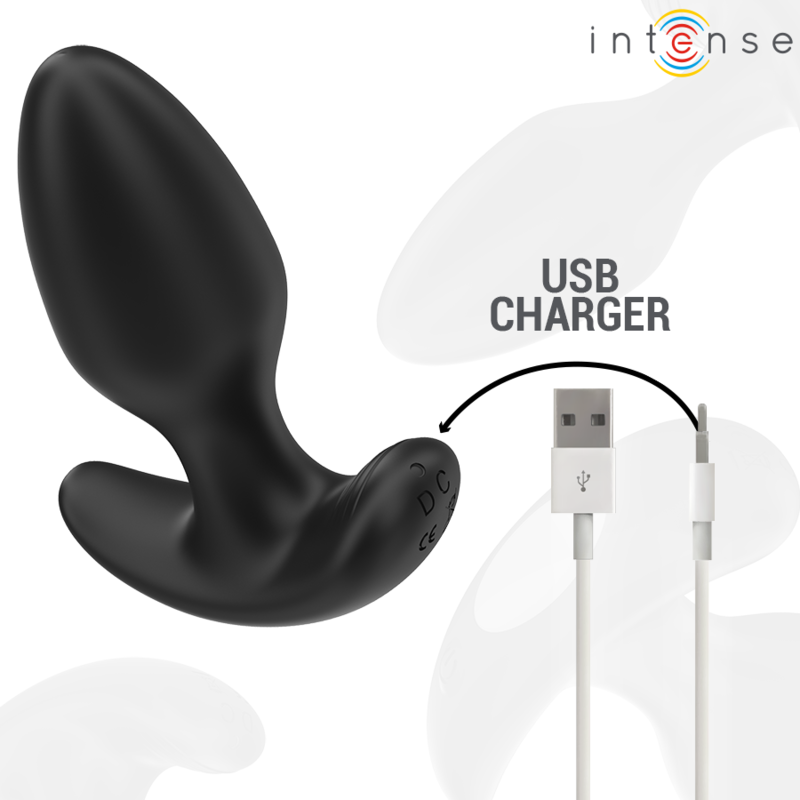 INTENSE – JOEY ANAL PLUG 10 VIBRATIONS BLACK REMOTE CONTROL