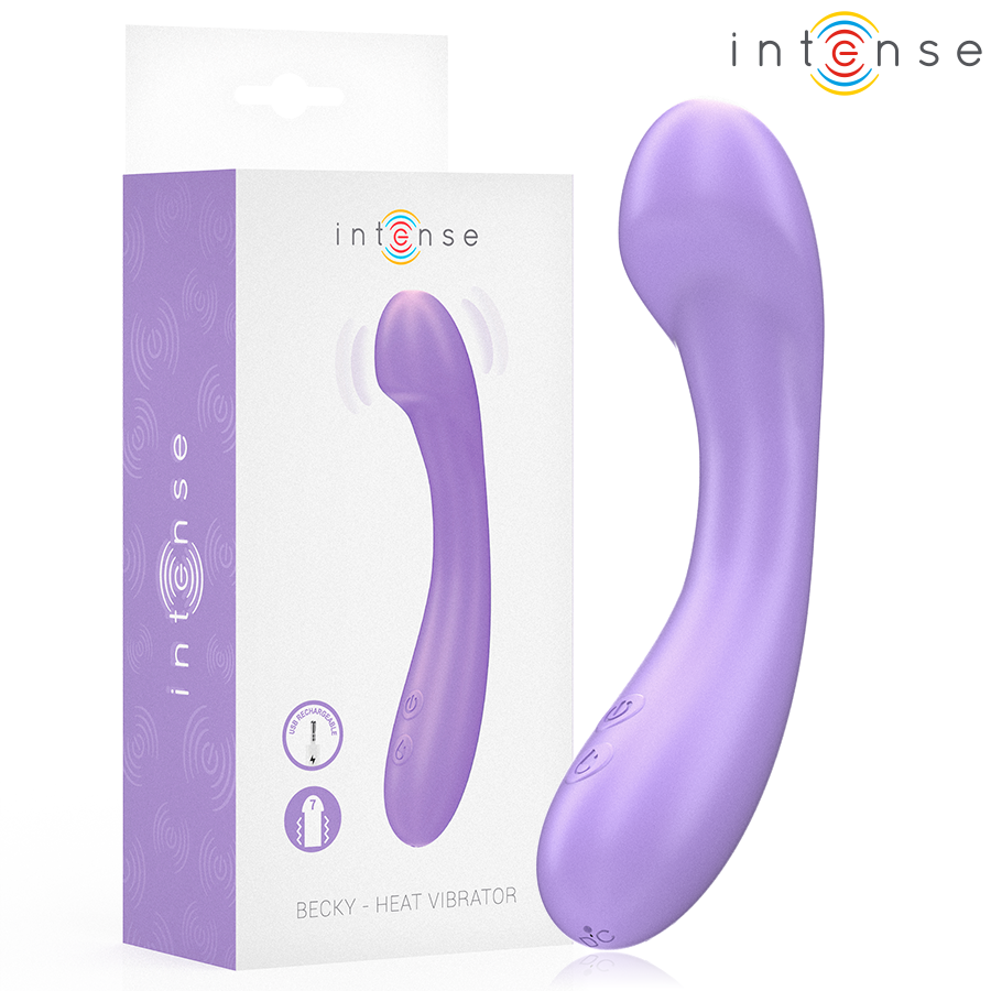 INTENSE – BECKY VIBRATEUR 19 CM CHAUFFANT 7 VIBRATIONS VIOLET