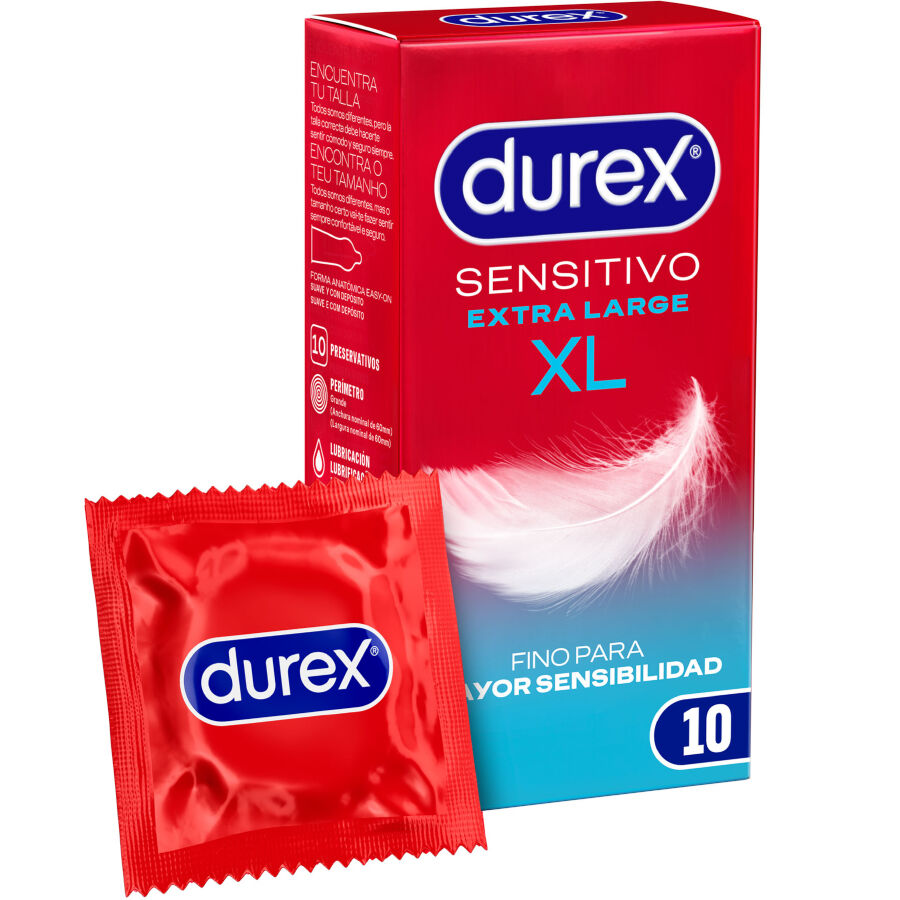 DUREX – Sensitive XL-Kondome, 10 Überlang Stück