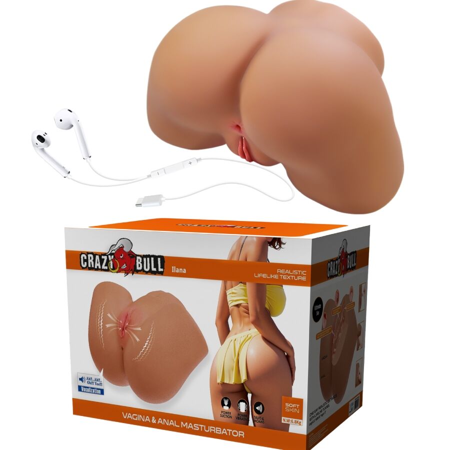 CRAZY BULL – ILANA VIBRATEUR ET SUÇON FÉMININ RÉALISTE AVEC SON 6,8 KG