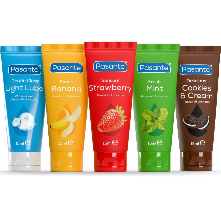 Pasante – Aromatisiertes Gleitgel-Sortiment, 5 x 15 ml