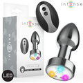 INTENSE – PLUG ANAL VIBRANT EN MÉTAL AVEC LUMIÈRES LED ET TÉLÉCOMMANDE – TAILLE