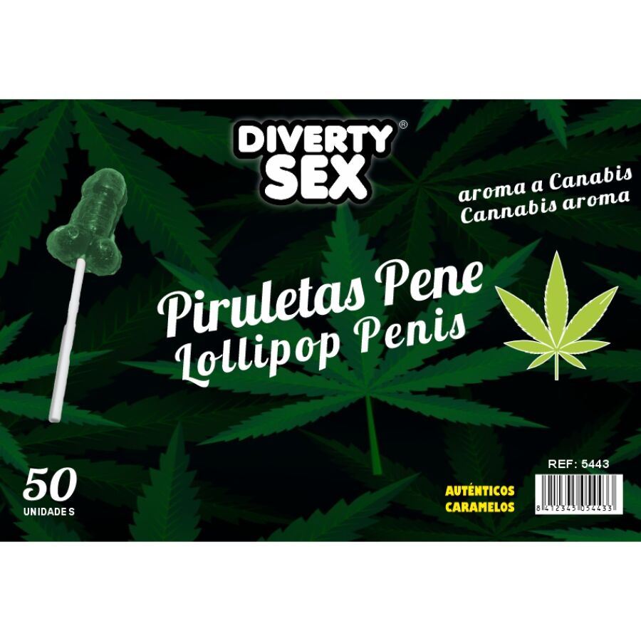 DIABLO GOLOSO – 50 Penis-Lollipops mit Cannabis-Aroma