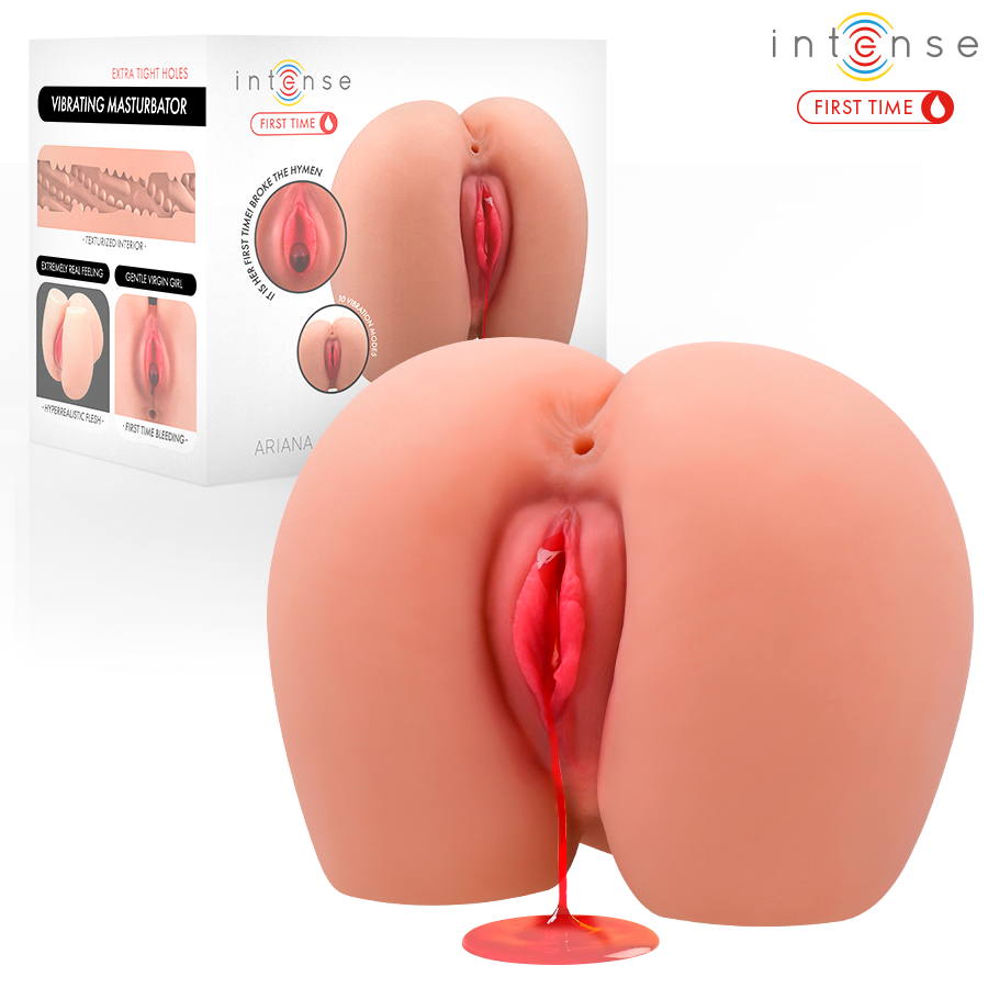 INTENSE FIRST TIME – MASTURBATEUR VIBROMASSEUR ARIANA VIRGIN AVEC SAIGNEMENT