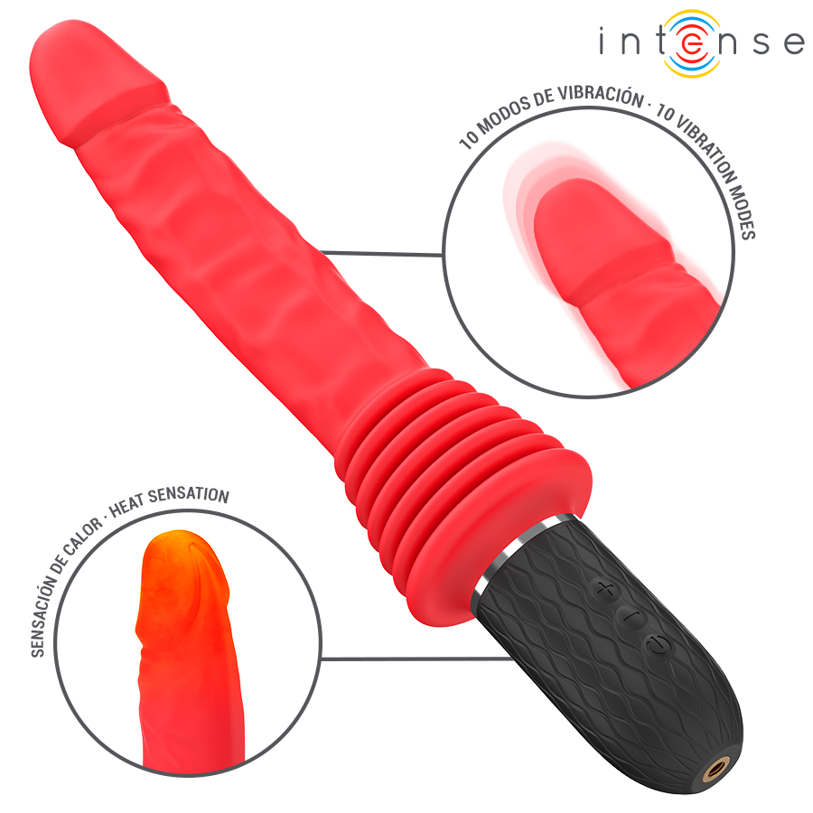INTENSE – VIBRATEUR À POUSSÉE TÉLÉCOMMANDÉ CYNTHIA AVEC CHAUFFAGE