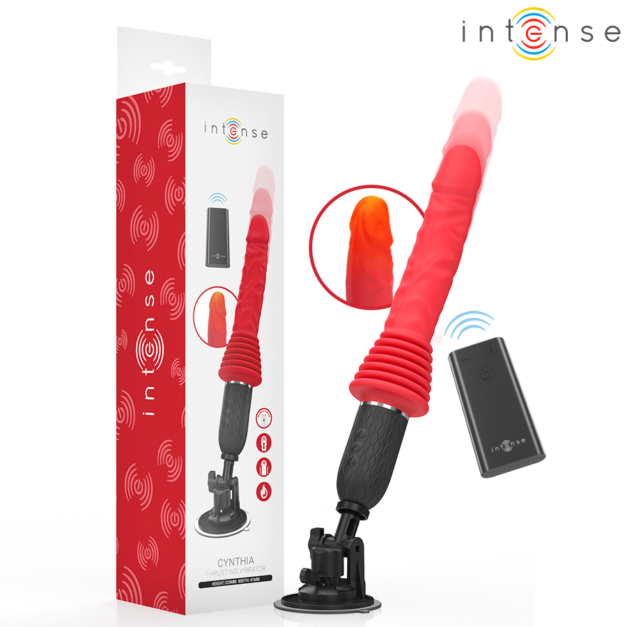 INTENSE – VIBRATEUR À POUSSÉE TÉLÉCOMMANDÉ CYNTHIA AVEC CHAUFFAGE