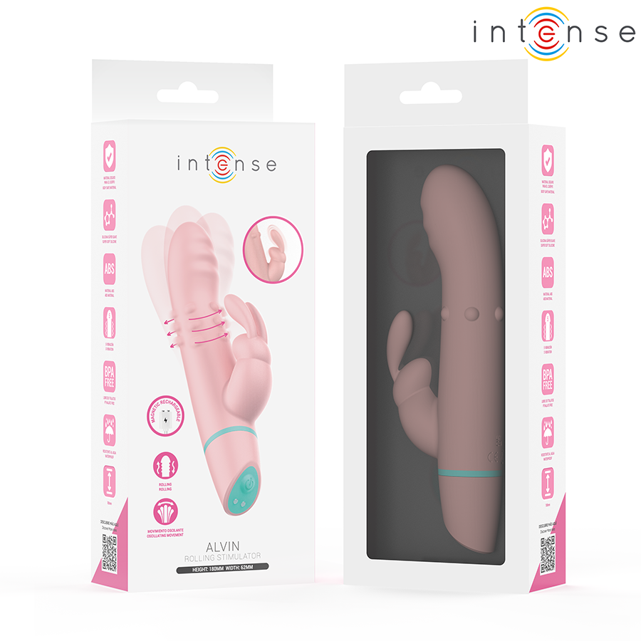 INTENSE – STIMULATEUR ALVIN RABBIT ET VIBRATEUR À ROULEMENT + OSCILLANT