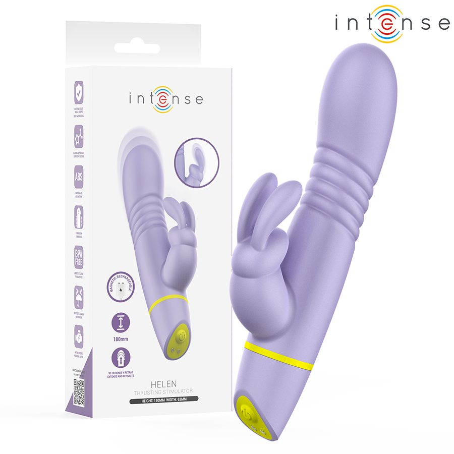 INTENSE – STIMULATEUR ET VIBRATEUR À POUSSÉE HELEN RABBIT