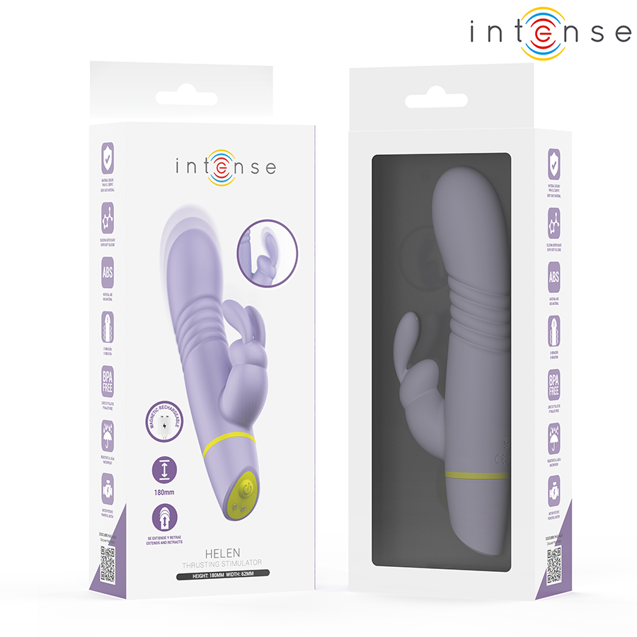 INTENSE – STIMULATEUR ET VIBRATEUR À POUSSÉE HELEN RABBIT