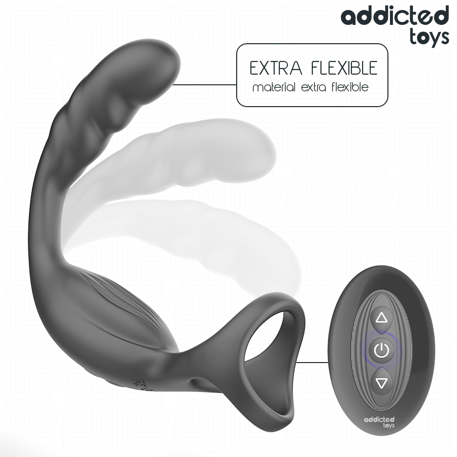 ADDICTED TOYS – Doppelter Prostata-Cockring mit Fernbedienung