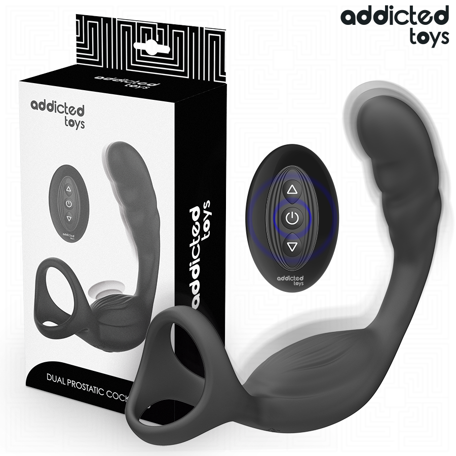 ADDICTED TOYS – Doppelter Prostata-Cockring mit Fernbedienung