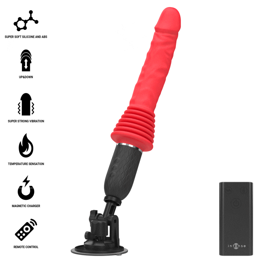 INTENSE – VIBRATEUR À POUSSÉE TÉLÉCOMMANDÉ CYNTHIA AVEC CHAUFFAGE