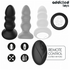 ADDICTED TOYS – Rotierender Analplug mit Vibration, LED-Licht und Fernbedienung
