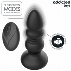 ADDICTED TOYS – Rotierender Analplug mit Vibration, LED-Licht und Fernbedienung
