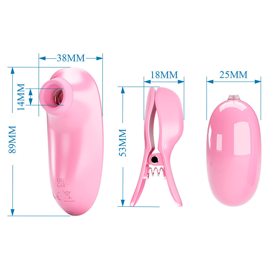 PRETTY LOVE – IMONIE 3-IN-1 MULTIFUNCTIONAL SET WITH SUCTION CUP, NIPPLES AND CLITORIS