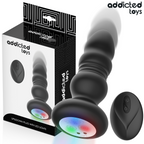 ADDICTED TOYS – Rotierender Analplug mit Vibration, LED-Licht und Fernbedienung