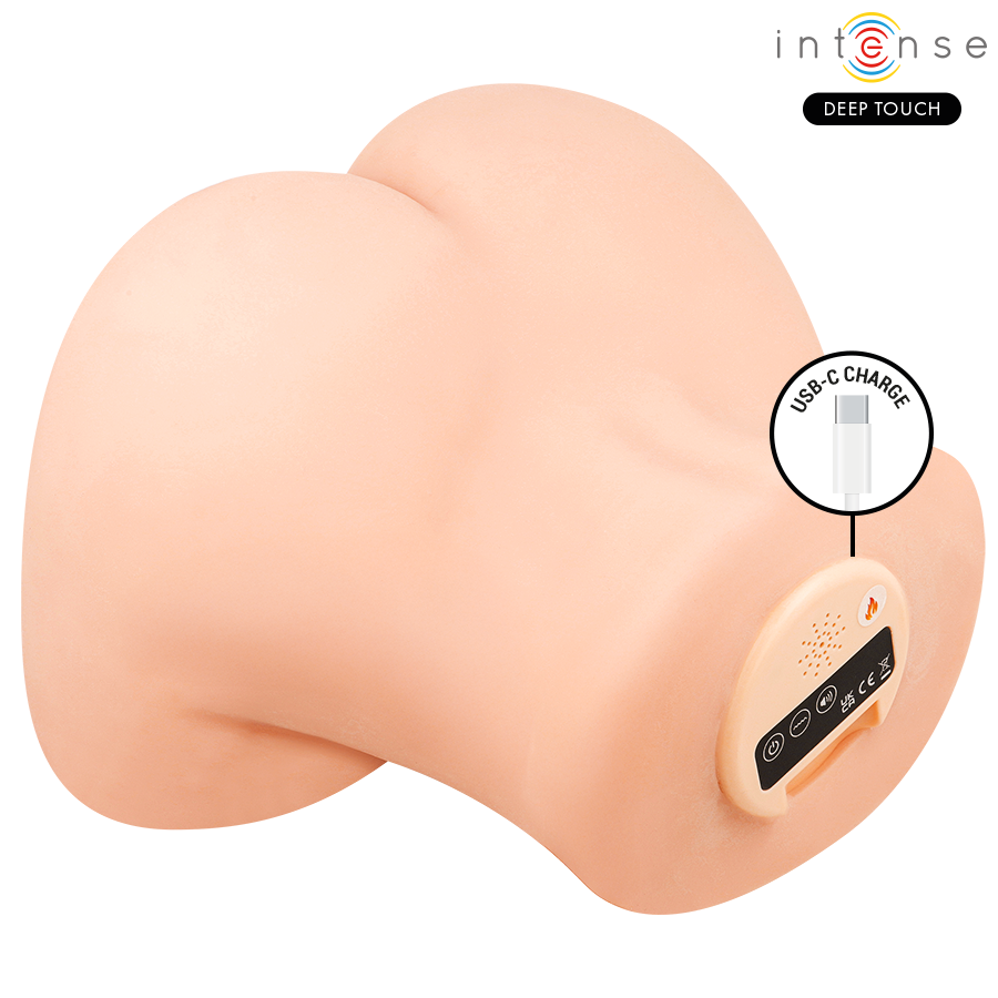 INTENSE DEEP TOUCH – MASTURBATEUR VAGINAL GINGER AVEC SUCCION, CHALEUR, VIBRATION ET EFFETS VOCAUX, TÉLÉCOMMANDE INCLUSE, 5,3 KG