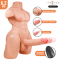 INTENSE DEEP TOUCH – MARTY TORSO WITH ANUS AND REALISTIC DILDO WITH PUSHING AND VIBRATION, REMOTE CONTROL, 6.2 KG
