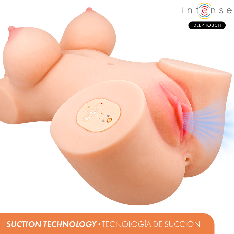 INTENSE DEEP TOUCH – VERO TORSO VAGINA AVEC EFFETS DE SUCCION, DE CHALEUR, DE VIBRATION ET DE VOIX L 5,5 KG
