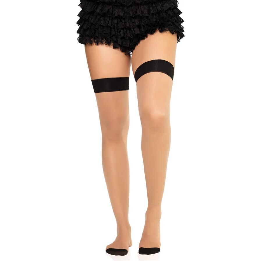 Leg Avenue – Spandex-Strümpfe mit Rückennaht, Schwarz, Einheitsgrösse