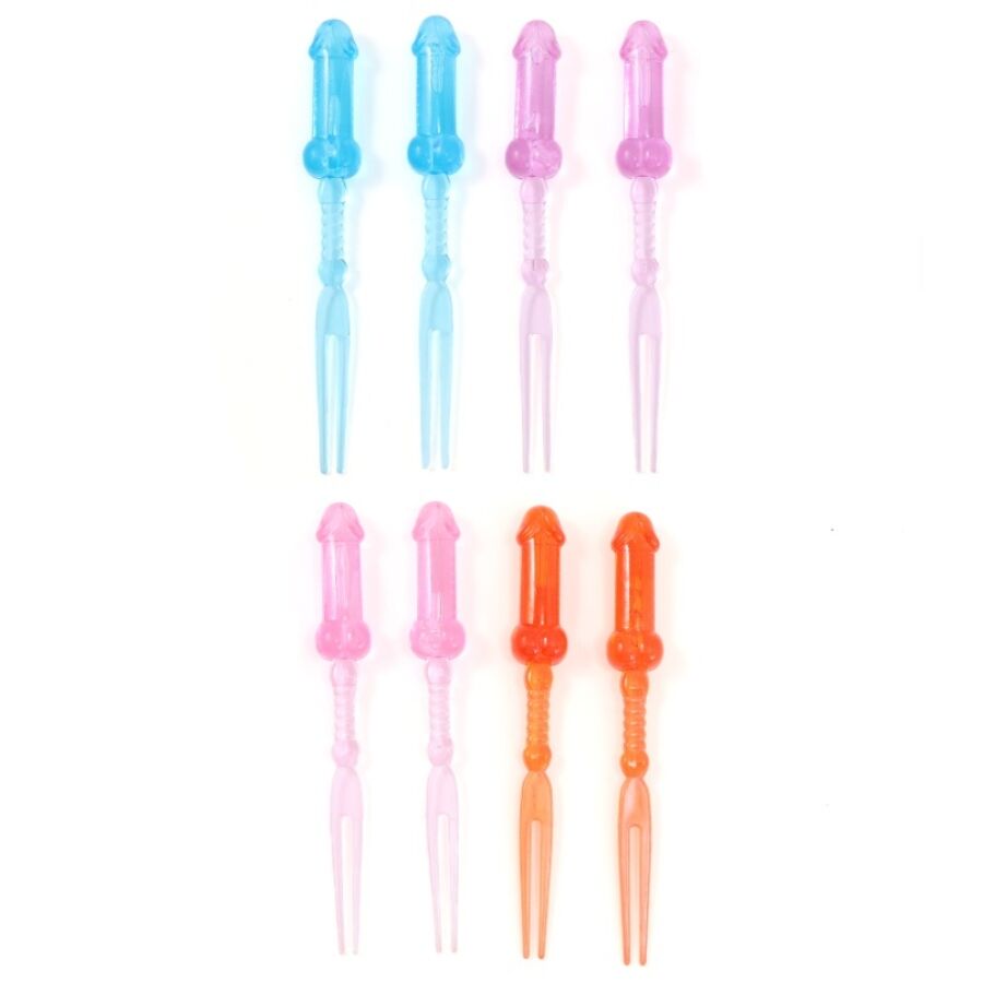 DIABLO PICANTE – Farbige Penis-Food-Picks, 8 Stück