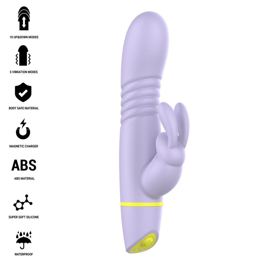 INTENSE – STIMULATEUR ET VIBRATEUR À POUSSÉE HELEN RABBIT