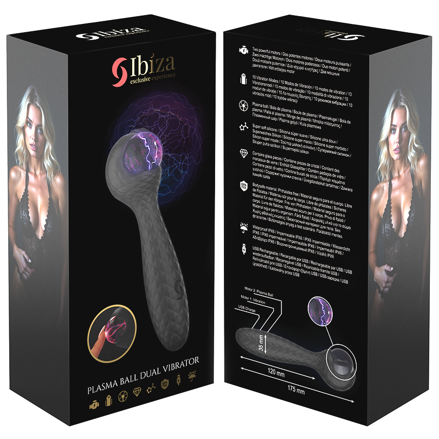 IBIZA Plasma Sphere – Vibrateur avec boule lumineuse