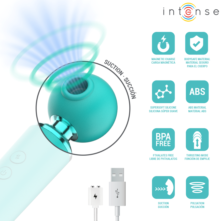 INTENSE – HAMBY STIMULATEUR MULTIFONCTIONNEL À SUCCION ET VIBRATION