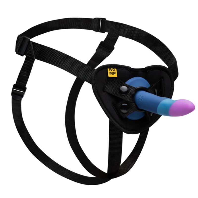 ROMP Piccolo – Silikondildo mit Saugnapf, dreifarbig, 14 cm