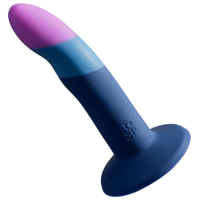 ROMP Piccolo – Silikondildo mit Saugnapf, dreifarbig, 14 cm