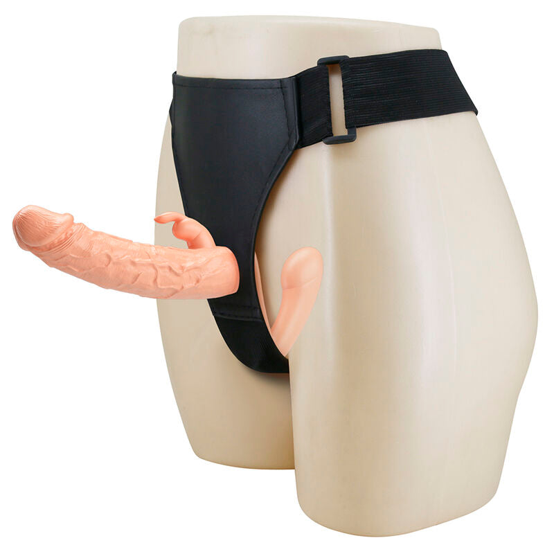 BAILE Charlotte Hollow – Strap-on mit Doppelpenetration, fleischfarben