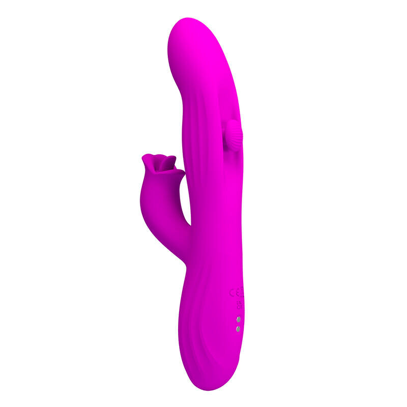 PRETTY LOVE – YALANDA RABBIT OSCILLATING VIBRATOR WITH LED DISPLAY PURPLE