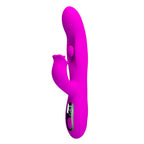 PRETTY LOVE – YALANDA RABBIT OSCILLATING VIBRATOR WITH LED DISPLAY PURPLE