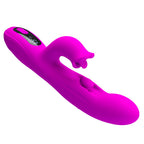 PRETTY LOVE – YALANDA RABBIT OSCILLATING VIBRATOR WITH LED DISPLAY PURPLE